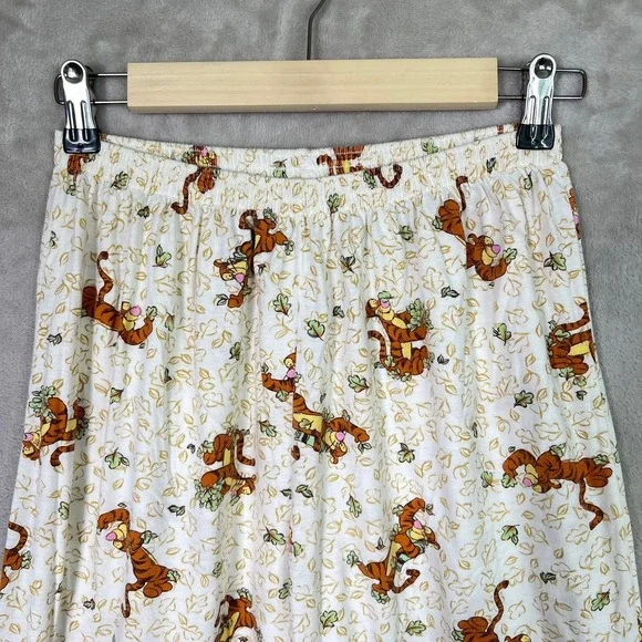 Disney Pajama Pants Medium Winnie the Pooh Tigger Leaves Allover Sleep - Picture 3 of 9